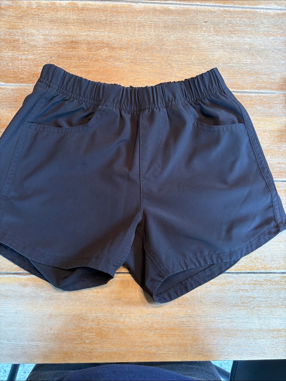 Black Children Elastic Waist Active Shorts